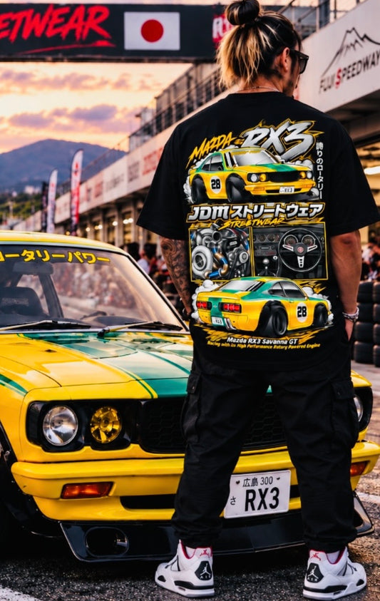 Mazda RX3 Savana GT Tee - Black