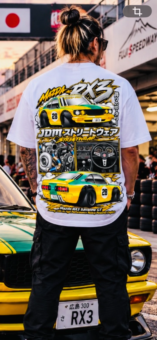 Mazda RX3 Savana GT Tee - White