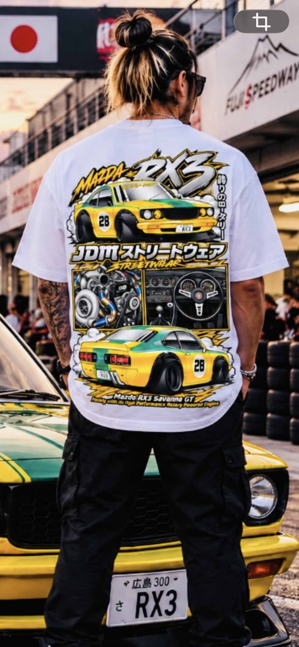 Mazda RX3 Savana GT Tee - White