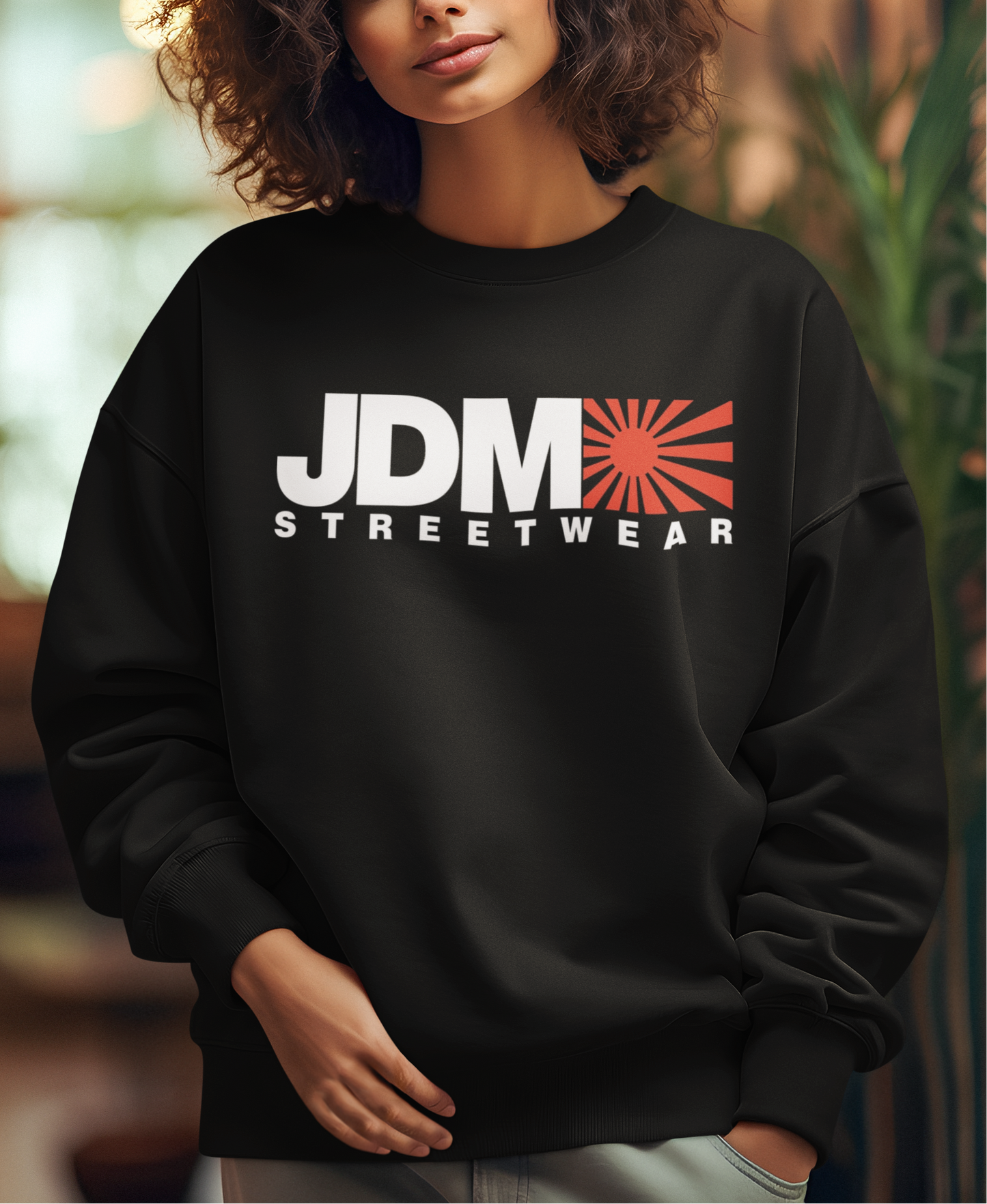 JDM Streetwear Crew Jersey - Black