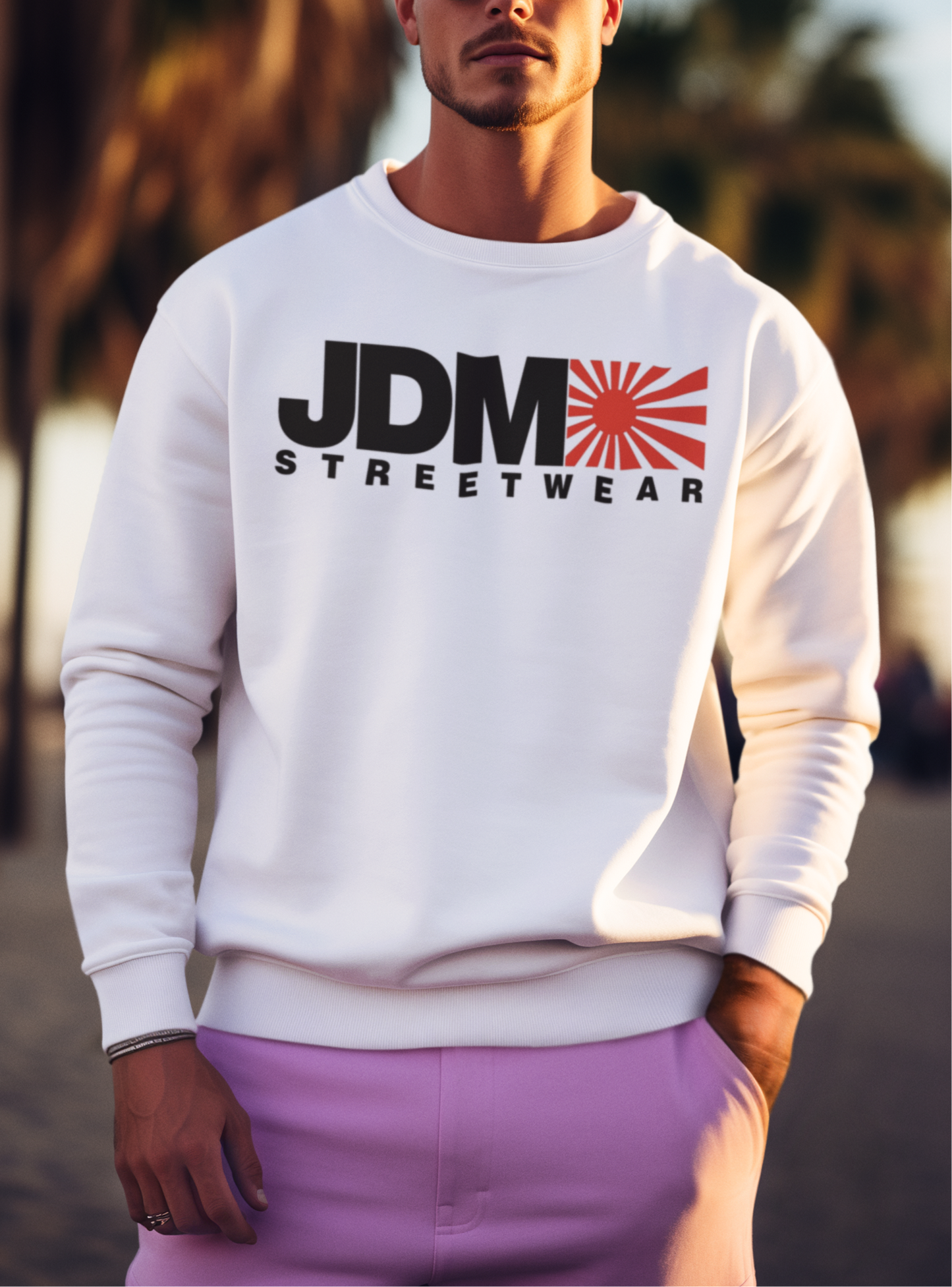 JDM Streetwear Crew Jersey - White