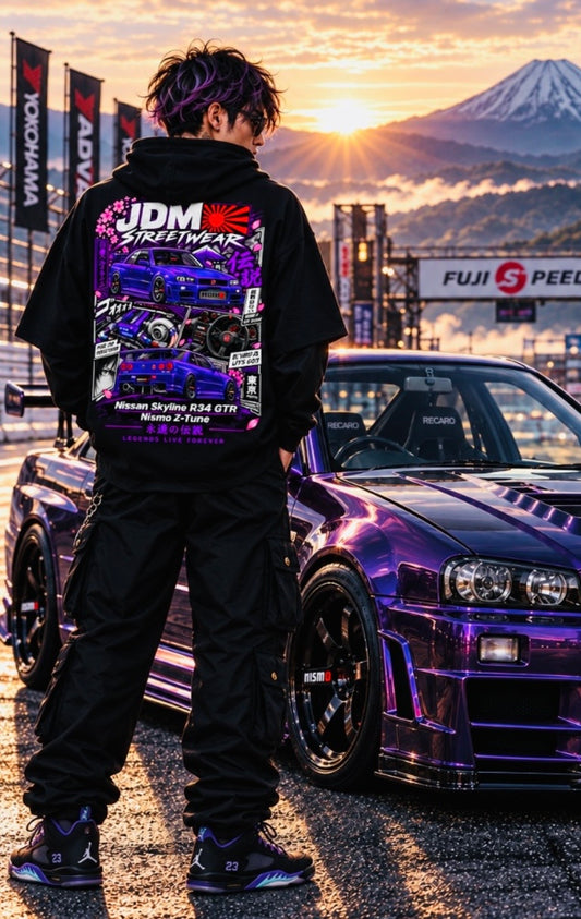 Nissan Skyline R34 GTR Midnight Purple Hoodie