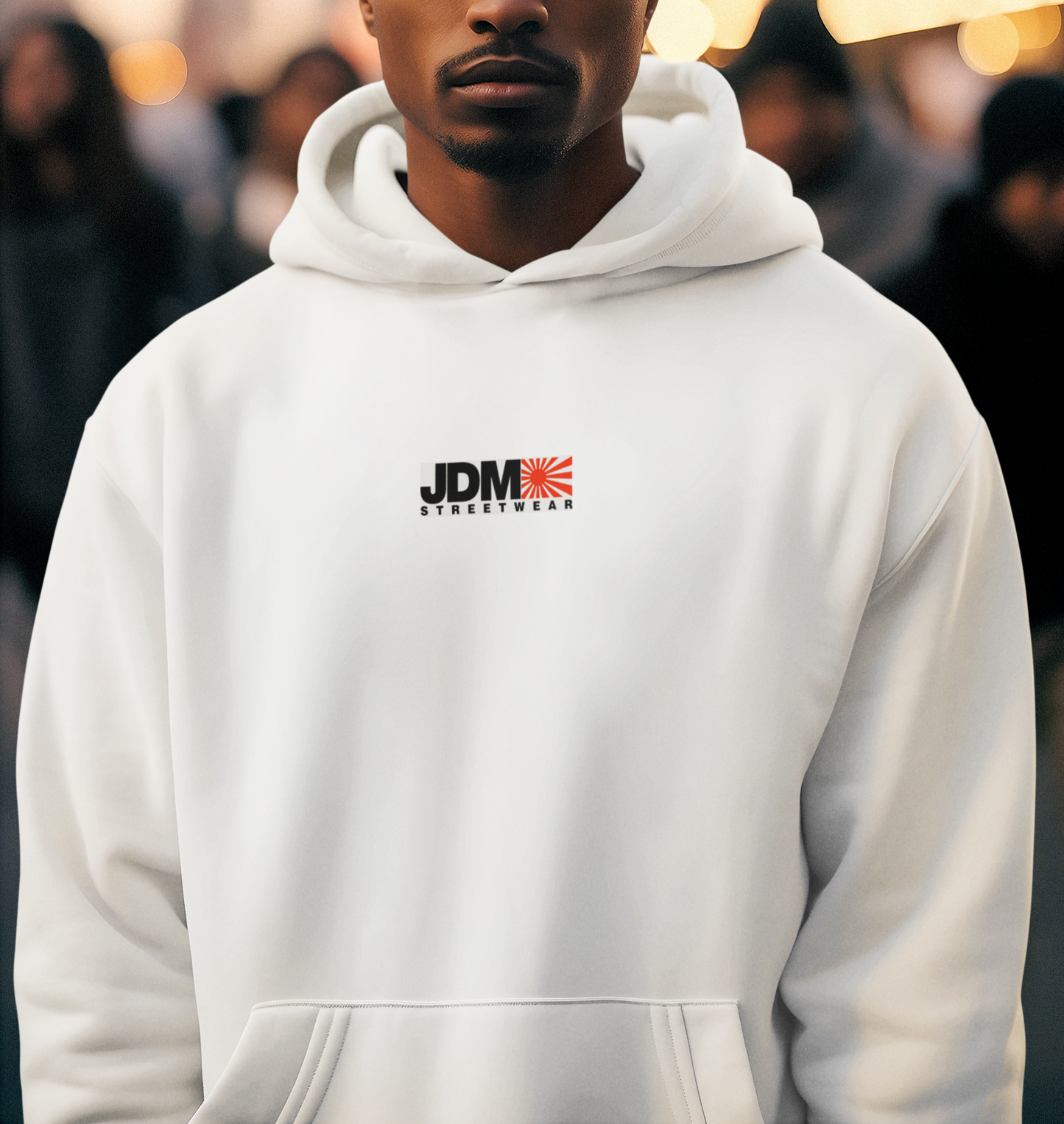 JDM Streetwear Small OG Logo Hoodie - White