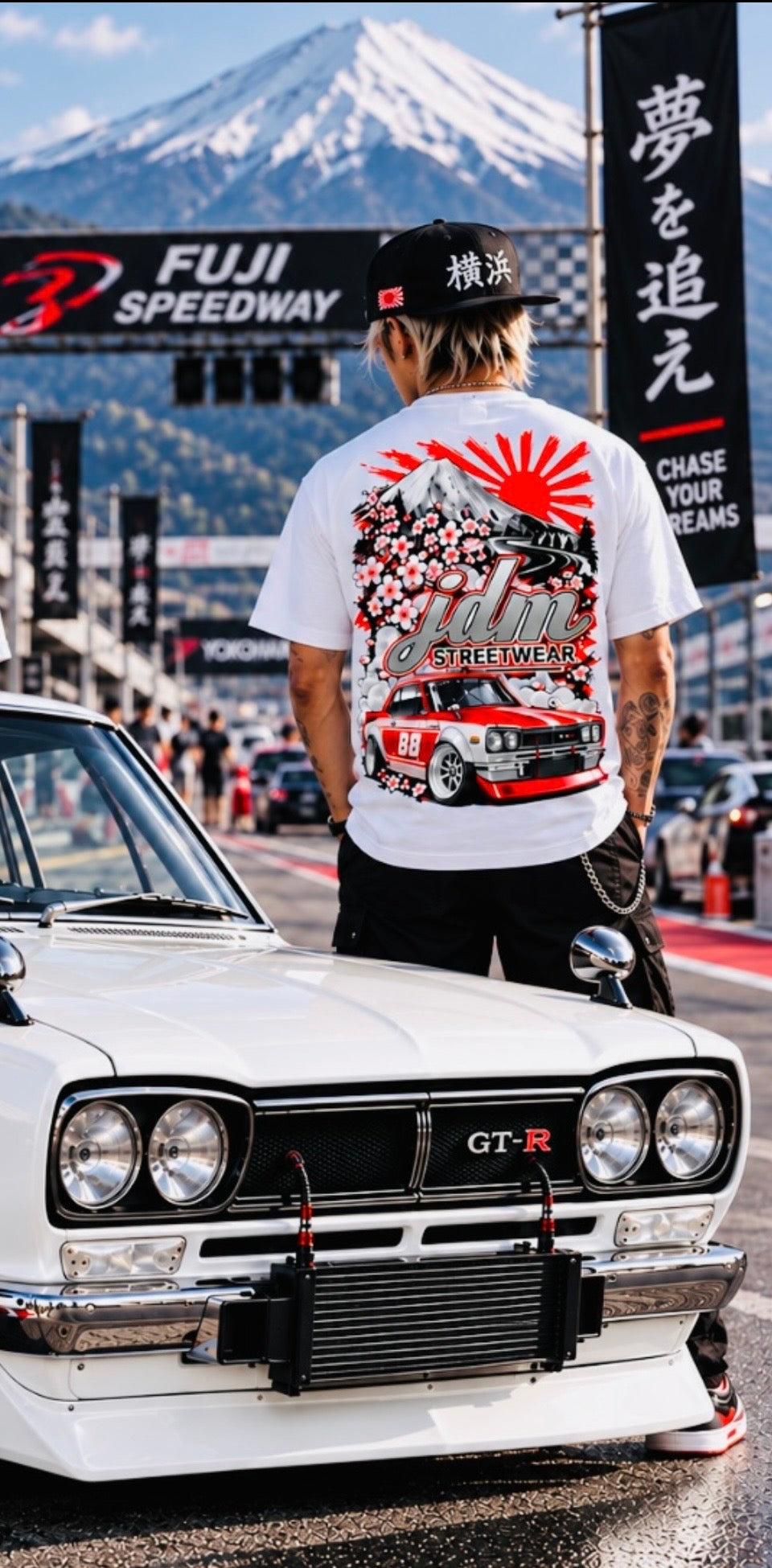 Hakosuka Nissan Skyline GTR Tee - White