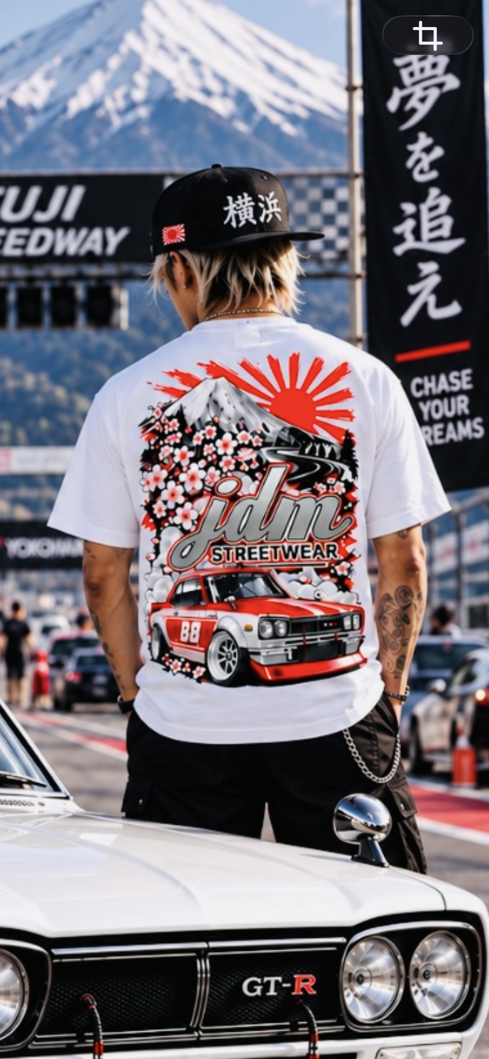 Hakosuka Nissan Skyline GTR Tee - White
