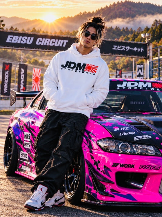 JDM Streetwear Hoodie - White