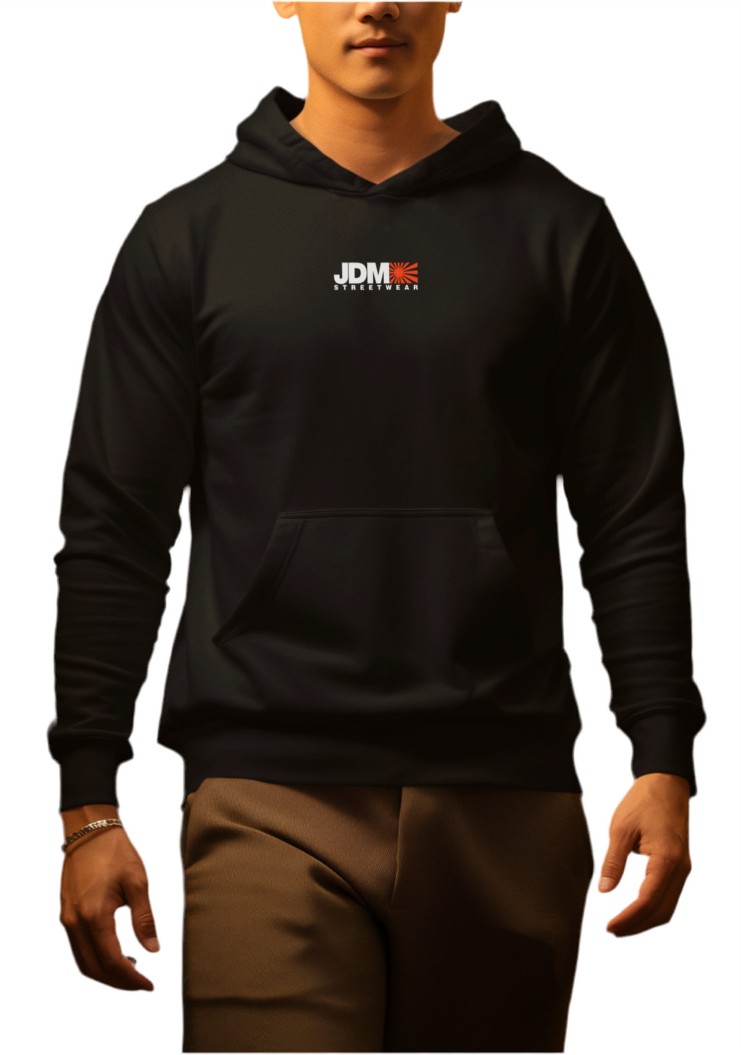 JDM Streetwear Small OG Logo Hoodie - Black
